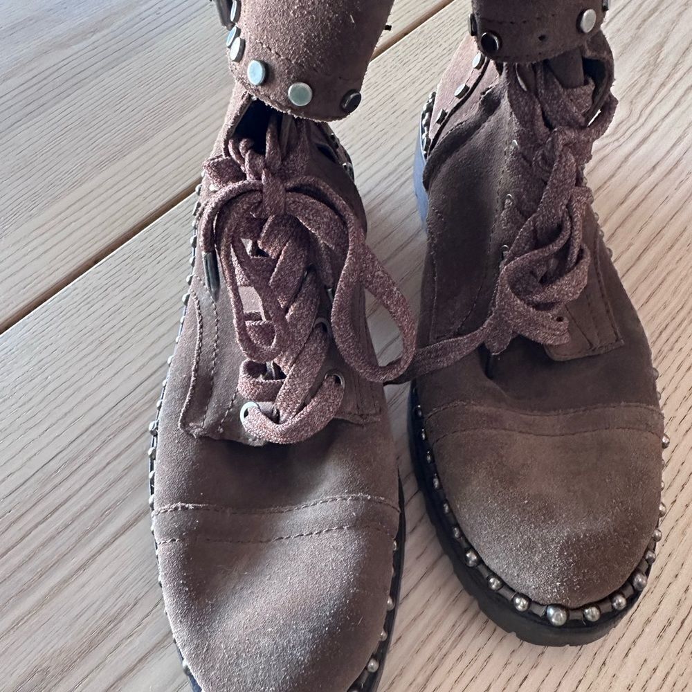 Sam Edelman Jennifer Combat Boots in brown - Size 6 - Picture 4 of 11